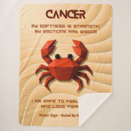 Manta Sherpa Signo zodiacal Cáncer Diseño de astrología 3D mode