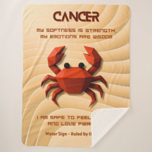 Manta Sherpa Signo zodiacal Cáncer Diseño de astrología 3D mode