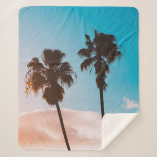 Manta Sherpa Siloette de palmera