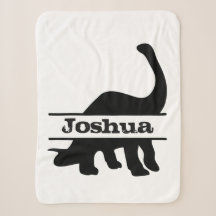 Silueta personalizada de dinosaurio de cuello larg