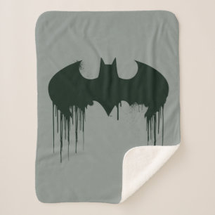 Manta Sherpa Símbolo de Batman   Logo de Spraypaint