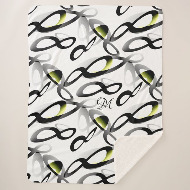 Manta Sherpa Símbolo de infinito matemático resumen de lemnisca (Anverso)