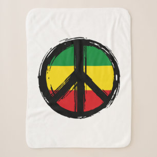 Manta Sherpa Símbolo de paz con estilo de reagaje