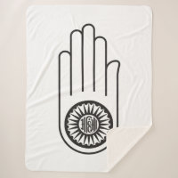 Símbolo jain de Ahimsa (mano de la no violencia)