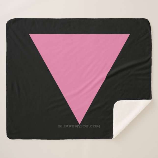 Manta Sherpa Símbolo rosa brillante de la bandera del triángulo (Anverso (horizontal))
