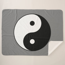 Manta Sherpa Símbolo Yin y Yang (taoísta chino Taijitu)