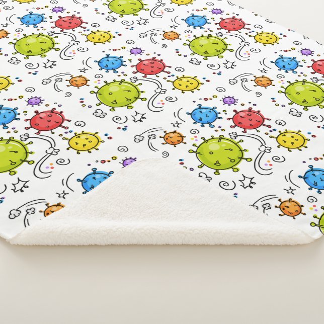 Manta Sherpa Símbolos de virus de Covid (3/4)