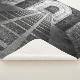 Manta Sherpa Simetría en blanco y negro