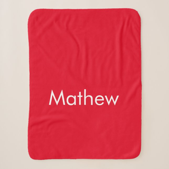 Manta Sherpa simple initial letter monogram add your name lett  (Anverso)