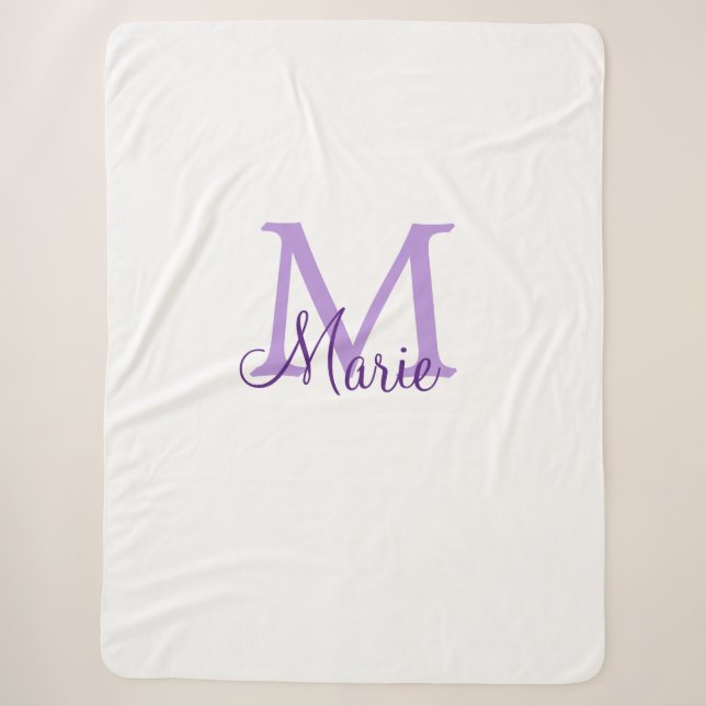 Manta Sherpa simple minimal add name monogram pink red   throw  (Anverso)