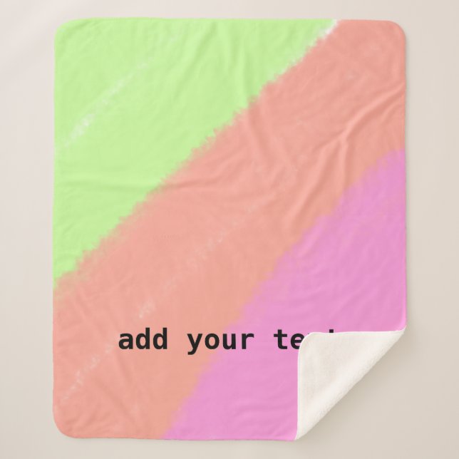 Manta Sherpa simple mínimo añadir tu foto monograma de texto (Anverso)