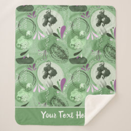 Manta Sherpa Singular resumen verde de la sirena