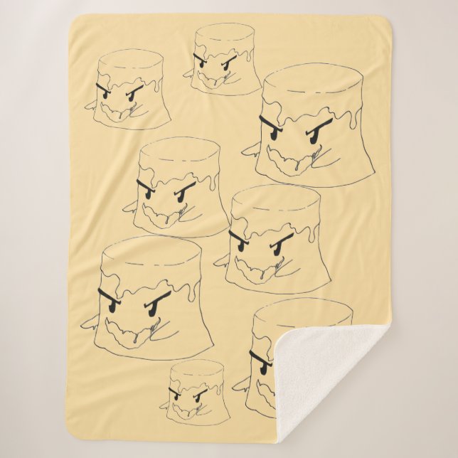 Manta Sherpa Sinister Flan Sherpa Blanket (Anverso)