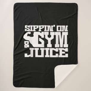 Manta Sherpa Sippin Sobre Jugo De Gimnasio - Camisetas De Entre