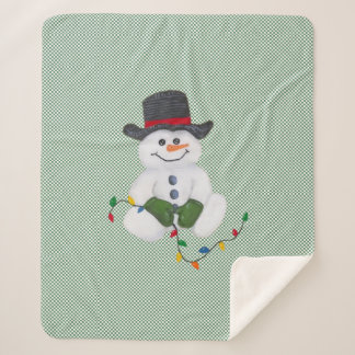 Manta Sherpa Sitting Snowman