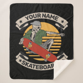 Manta Sherpa Skeleton Skeleton Personalizado Nose Grab