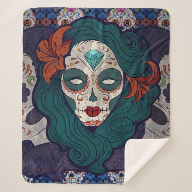 Manta Sherpa Skull Ladies (Anverso)