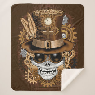 Manta Sherpa Skull Steampunk Voodoo Retro Machine