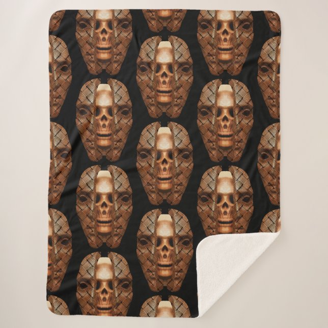 Manta Sherpa Skull Within: Dando a conocer la complejidad inter (Anverso)