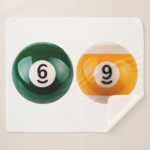 Manta Sherpa SlipperyJoe 69 mesa de billar dos bolas de billar