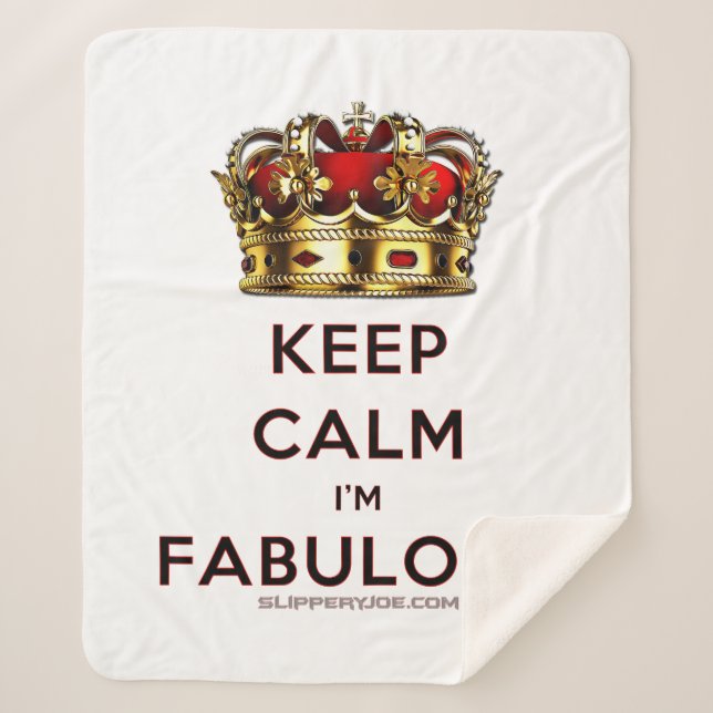 Manta Sherpa SlipperyJoe's mantiene la calma fabulosa y especta (Anverso)