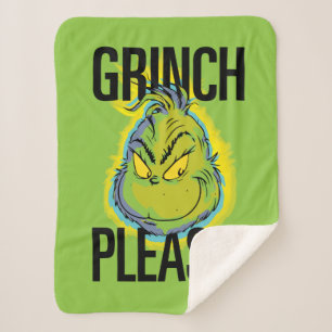 Manta Sherpa Snarky Grinch   Grinch divertida, por favor