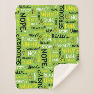 Manta Sherpa Snarky Grinch   Patrón de frases rápidas de Grinch