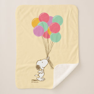 Manta Sherpa Snoopy and Balloons Sherpa Blanket