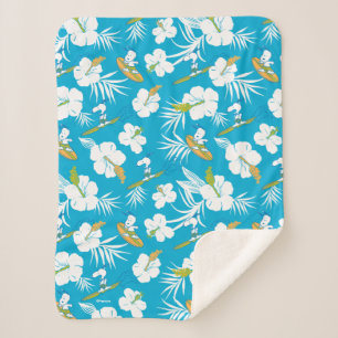 Manta Sherpa Snoopy Brooklyn Beach Pattern