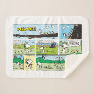 Manta Sherpa Snoopy & Friends   Ir de campamento