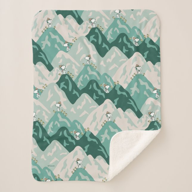 Manta Sherpa Snoopy Great Outdoor Pattern (Anverso)