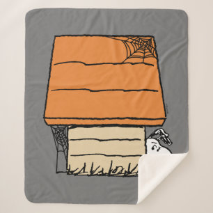 Manta Sherpa Snoopy Halloween Spider Web Doghouse