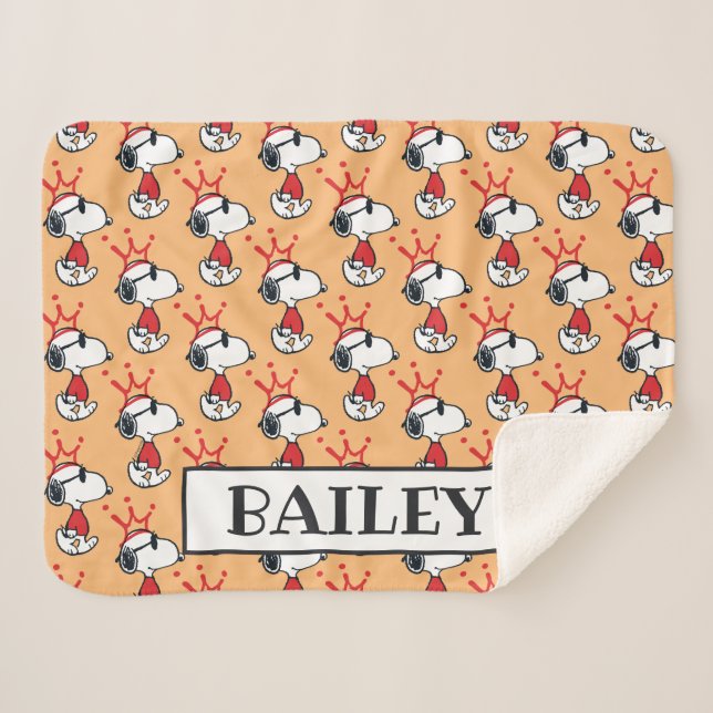 Manta Sherpa Snoopy - Joe Guay Crown (Anverso (horizontal))