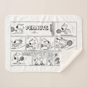 Manta Sherpa Snoopy Juega Al Tenis