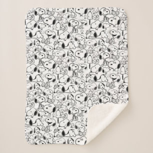 Manta Sherpa Snoopy Smile Giggle Laugh Pattern