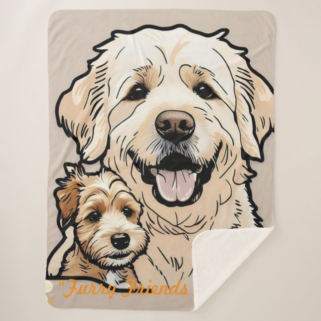 Manta Sherpa "Snouts and Snuggles" (Anverso)