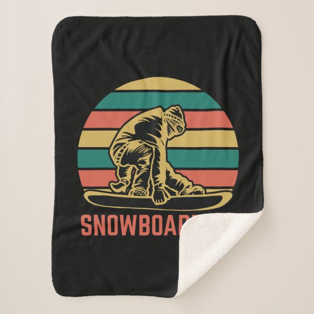 Manta Sherpa Snowboard con snowboard. (Anverso)