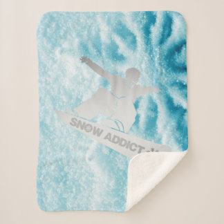 Manta Sherpa Snowboarder Throw Blanket