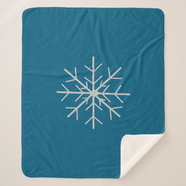 Manta Sherpa Snowflake  (Anverso)