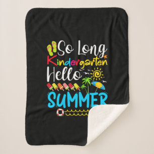 Manta Sherpa So Long Kindergarten Grado Hello Summer