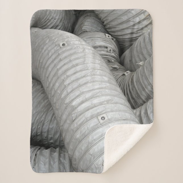 Manta Sherpa sofá de tela gris y negro (Anverso)