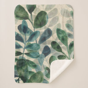 Manta Sherpa Sofisticación Verdant - Hojas Tropicales