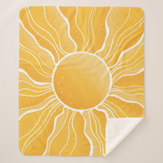 Manta Sherpa Sol amarillo