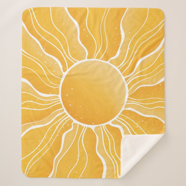 Manta Sherpa Sol amarillo (Anverso)
