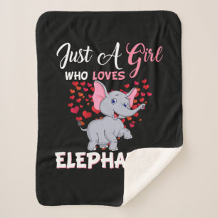Manta Sherpa Solo un Chica que ama los regalos de los elefantes