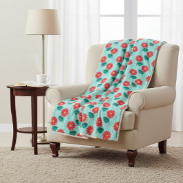 Manta Sherpa Sombra florida brillante