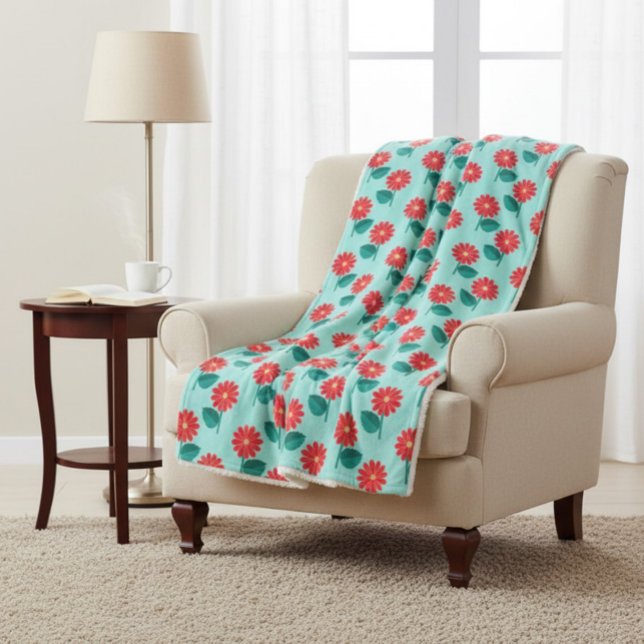 Manta Sherpa Sombra florida brillante (Subido por el creador)