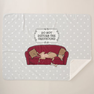 Manta Sherpa Sombrero Greyhound (flautista) Perro Lazy Sleeping