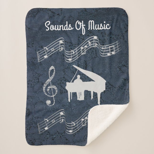 MANTA SHERPA SONIDOS DE MÚSICA (Anverso)