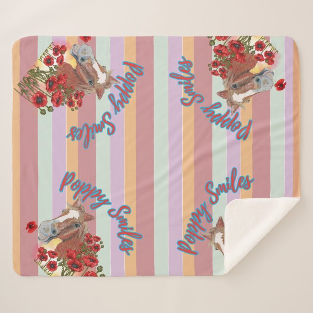 Manta Sherpa sonrisas de amapola (Anverso (horizontal))